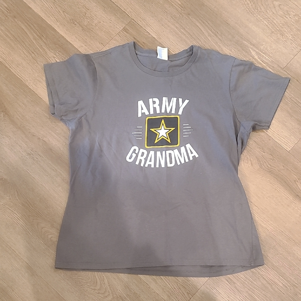 U.S. Army Gray and Yellow Short Sleeve Tee